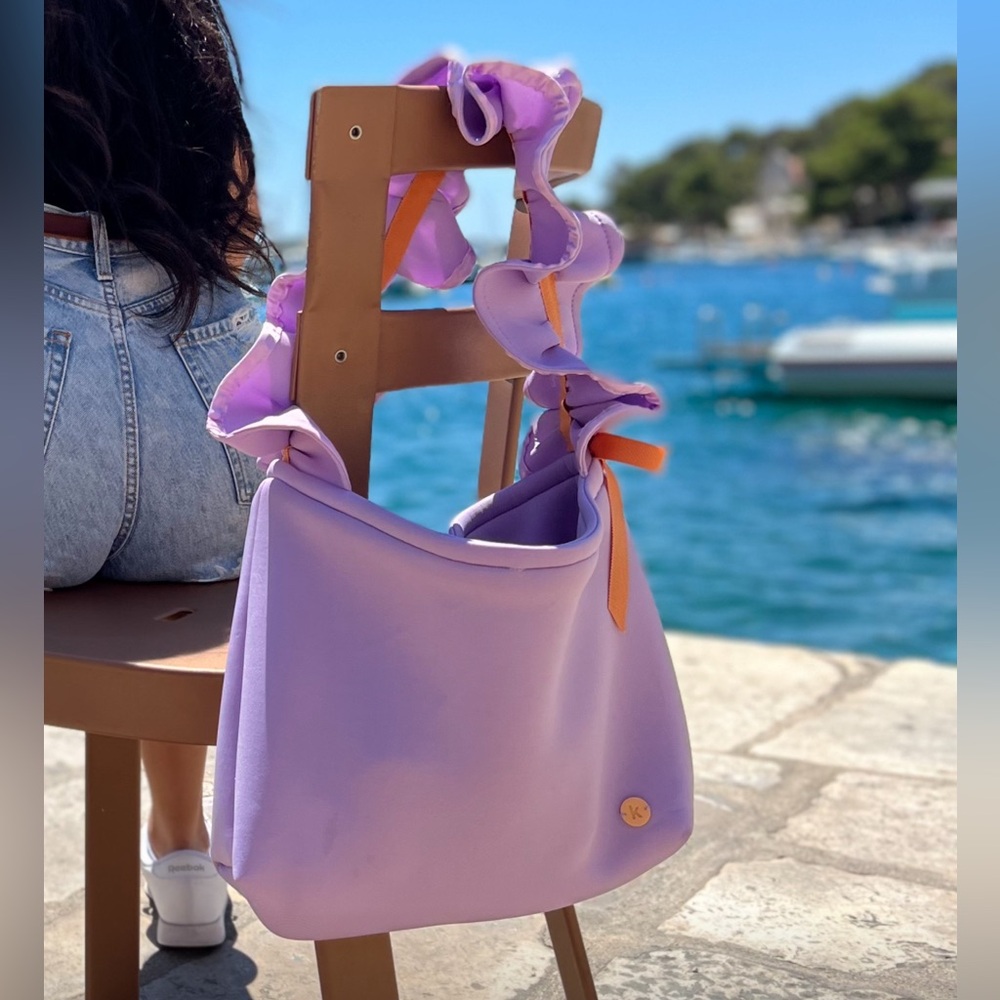 One-of-a-kind Purse with Ruffle Strap